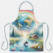 Whimsical Rainbow Earth Fantasy Scene Schort (Voorkant)