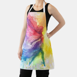 Whimsical Rainbow Fairy - Betoverde Cottagecore Schort
