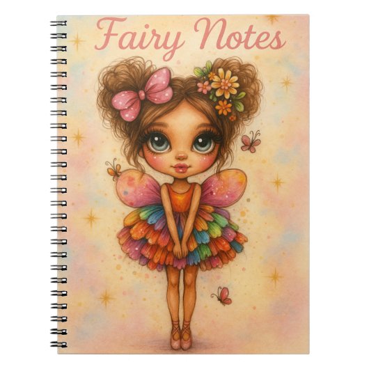 Whimsical Rainbow Fairy Notes Journal Notitieboek (Voorkant)
