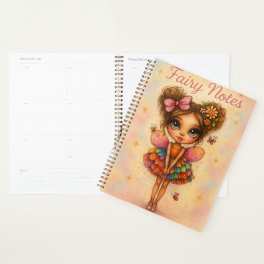 Whimsical Rainbow Fairy Notes Planner (Display)