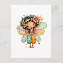 Whimsical Rainbow Fairy Postcard Briefkaart
