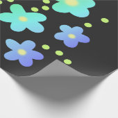 Whimsical Rainbow Flowers Cadeaupapier (Hoek)