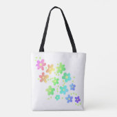 Whimsical Rainbow Flowers Tote Bag (Achterkant)