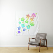Whimsical Rainbow Flowers Wandkleed (In Situ (horizontaal))