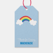 Whimsical Rainbow gepersonaliseerd verjaardagscade Cadeaulabel (Voorkant)