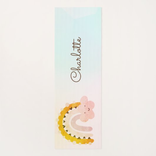 Whimsical Rainbow Gepersonaliseerd Yogamat (Achterkant)