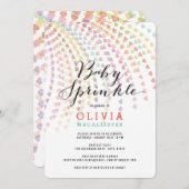 Whimsical Rainbow Hearts Colorful Baby Sprinkle Kaart (Voorkant / Achterkant)