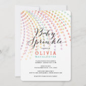 Whimsical Rainbow Hearts Colorful Baby Sprinkle Kaart (Voorkant)