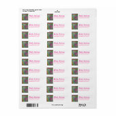 Whimsical Rainbow Hearts Pink Swirls Labels (Full Sheet)