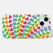 Whimsical Rainbow Hearts Sprinkles Liefde Kleurrij Case-Mate iPhone Case (Achterkant (horizontaal))
