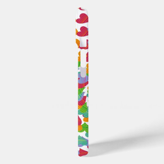 Whimsical Rainbow Hearts Sprinkles Liefde Kleurrij Case-Mate iPhone Case (Achterkant / Links)