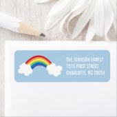 Whimsical Rainbow Return Adres Label (Insitu)