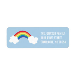 Whimsical Rainbow Return Adres Label