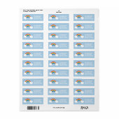 Whimsical Rainbow Return Adres Label (Full Sheet)