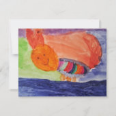 Whimsical Rainbow Squirrel Birthday Response Card RSVP Kaartje (Voorkant)