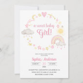 Whimsical Rainbow & Stars Baby shower Het is een M Kaart (Voorkant)