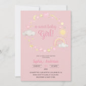 Whimsical Rainbow & Stars Baby shower Het is een M Kaart (Voorkant)