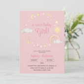 Whimsical Rainbow & Stars Baby shower Het is een M Kaart (Staand voorkant)