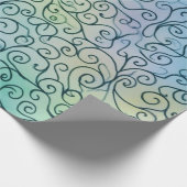 Whimsical Rainbow Swirl Pattern Abstract kleurrijk Cadeaupapier (Hoek)