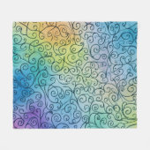 Whimsical Rainbow Swirl Pattern Abstract kleurrijk Fleece Deken (Voorkant (Horizontaal))