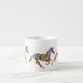 Whimsical Rainbow Unicorns Espresso Mug Espresso Kop (Voorkant)