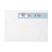 Whimsical Rainbow Wrap Around Adres Label (Achterkant)