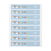 Whimsical Rainbow Wrap Around Adres Label (Vel)