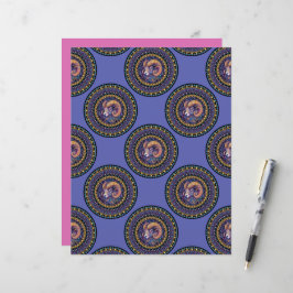 Whimsical Ram Zodiac Sign Polka Dot Mandala