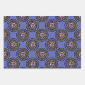 Whimsical Ram Zodiac Sign Polka Dot Mandala Inpakpapier Vel (Voorkant)