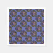 Whimsical Ram Zodiac Sign Polka Dot Mandala Servet (Voorkant)