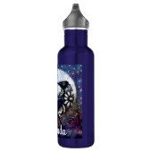 Whimsical Raven Moon Floral Abstract gepersonalise Waterfles (Rechts)