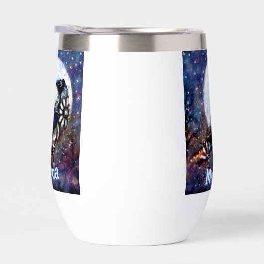 Whimsical Raven Moon Floral gepersonaliseerd (Rechts)