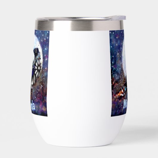 Whimsical Raven Moon Floral gepersonaliseerd (Links)