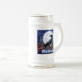 Whimsical Raven Moon Floral gepersonaliseerd Bierpul (Voorkant rechts)