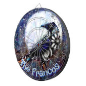 Whimsical Raven Moon Floral gepersonaliseerd Dartbord (Voorkant Rechts)