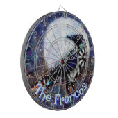 Whimsical Raven Moon Floral gepersonaliseerd Dartbord (Voorkant Links)