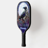 Whimsical Raven Moon Floral gepersonaliseerd Pickleball Paddle (Links)