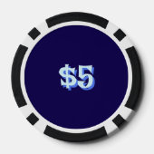 Whimsical Raven Moon Floral gepersonaliseerd Poker Chips (Achterkant)