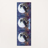 Whimsical Raven Moon Floral gepersonaliseerd Yogamat (Voorkant)