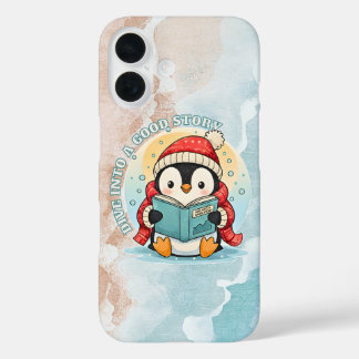 Whimsical Reading Penguin Bookish iPhone Case