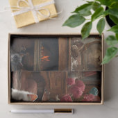 Whimsical Realistic Mama Cat & Kittens Tissuepapier (Geschenk)