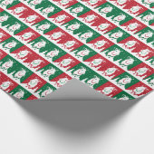 Whimsical Red and Green Goat Holiday Wrap Cadeaupapier (Hoek)