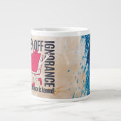 Whimsical Red Book Character Ignorance Banned Moti Grote Koffiekop (Voorkant)