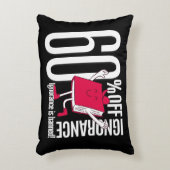 Whimsical Red Book Ignorance Banned Accent Throw  Kussen (Voorkant(Verticaal))