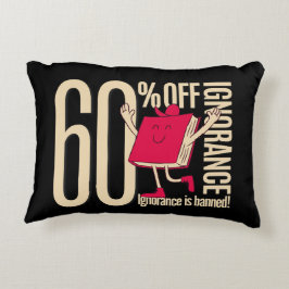 Whimsical Red Book Ignorance Banned Accent Throw Kussen