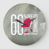 Whimsical Red Book Ignorance is Banned Acrylic Grote Klok (Voorkant)