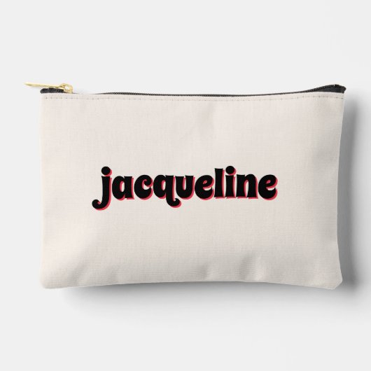 Whimsical Red Cherry Shadow Lettering Luxe Make-up Etui (Voorkant)