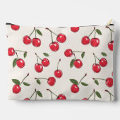 Whimsical Red Cherry Shadow Lettering Luxe Reizen Etui (Achterkant)