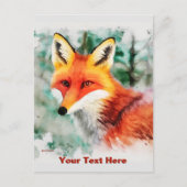 Whimsical Red Fox Briefkaart (Voorkant)