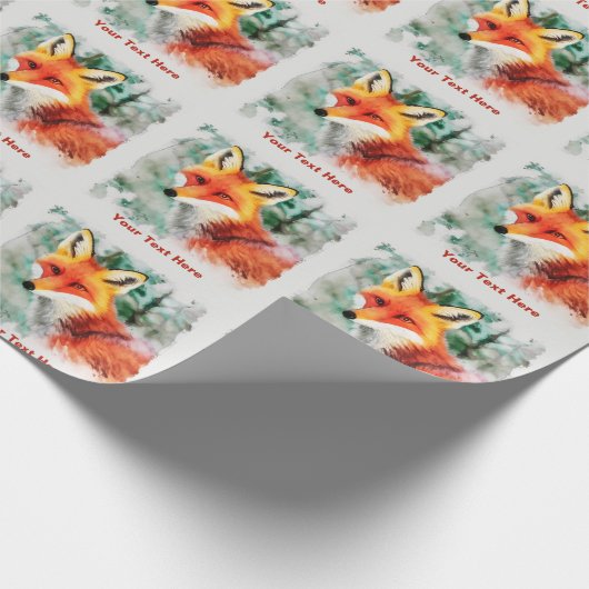Whimsical Red Fox Cadeaupapier (Hoek)